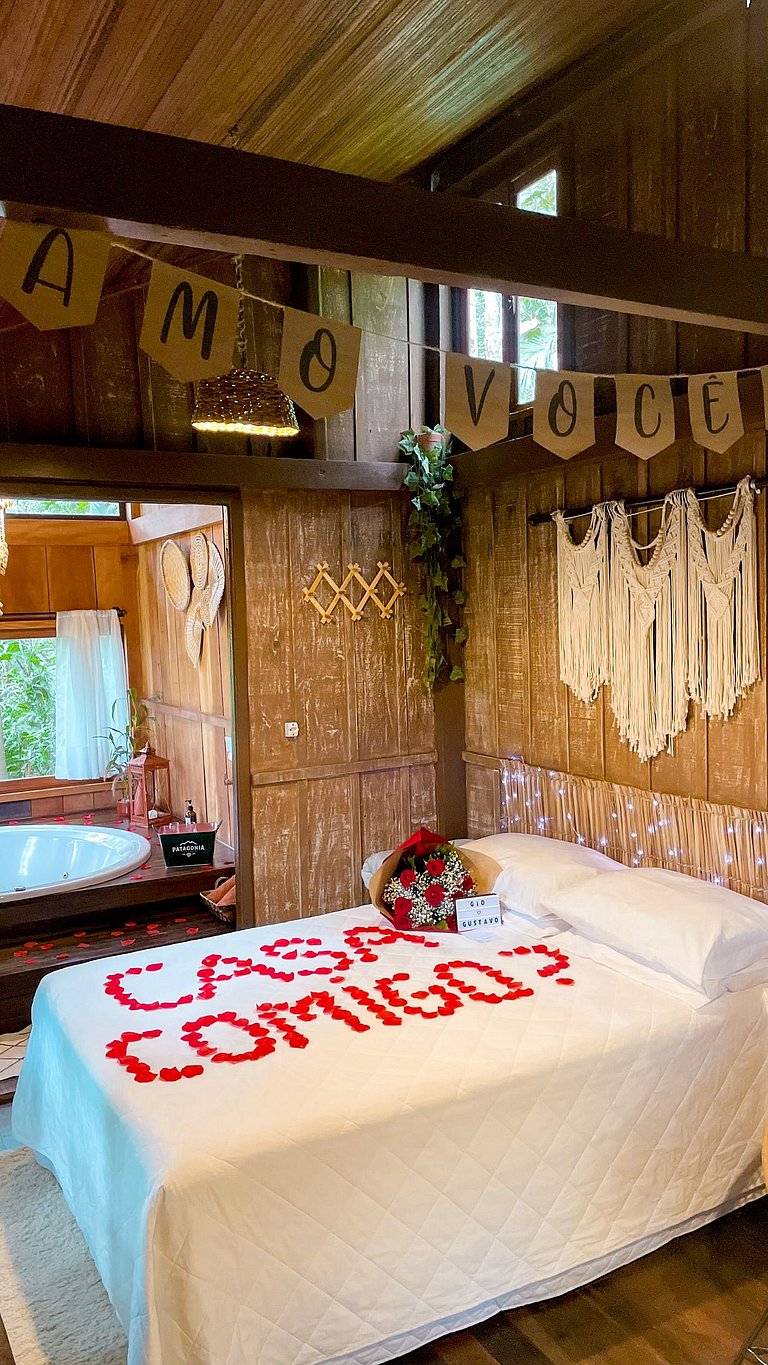 Cabana Nalu | Romântica com hidro e rede suspensa
